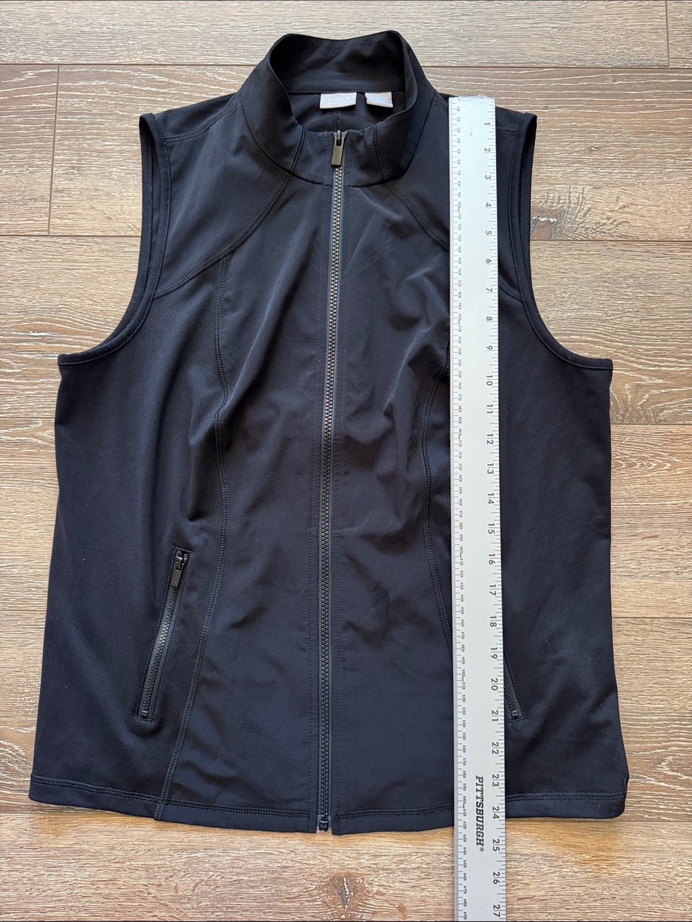Chico's Zenergy Black Sleeveless Zip Vest Size: 1 - Picture 3 of 10